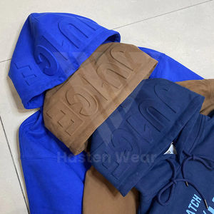 Sweat-shirts 3D vierges épais et surdimensionnés en coton pour hommes avec logo personnalisé en gros - Product Image 2