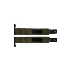 Poignet en néoprène polyester de haute qualité élastique super lourd unisexe Logo personnalisé Gym sangles en coton sécurité haltérophilie - Product Image 3