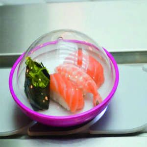 Dôme en plastique transparent de 5,5 pouces pour sushis, qualité alimentaire, pour emballages à emporter et pour restaurants - Product Image 2