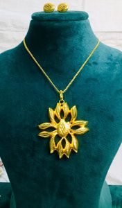 TOGO COMOROS 1 gramme en alliage plaqué or bijoux collier léger boucles d'oreilles avec perle femmes africaines tenue de fête régulière cadeau - Product Image 4