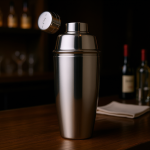 Coctelera Pedrini 7547 con Tapa Medidora de Acero Inoxidable Cromado Pulido para Bar de Vinos - Product Image 3