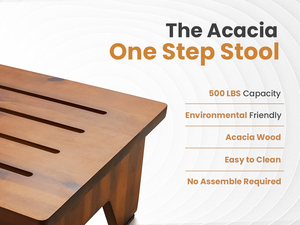 6.5มินิมอล "ไม้อะคาเซียที่ประกอบอย่างเต็มที่เก้าอี้บันไดมัลติฟังก์ชั่นปลอดภัยสำหรับผู้ใหญ่เด็กวัยหัดเดินห้องนอนโรงเรียนมอนเตสซอรี่ - Product Image 4