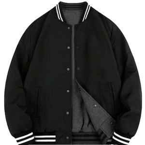 Veste universitaire pour homme avec logo personnalisé, col montant, haute qualité, écologique, coupe-vent, décontractée, hiver, automne, respirante, 2026 - Product Image 1