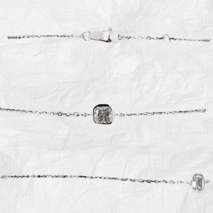 Pulsera de diamantes cultivados en laboratorio con corte de cojín de 0,49 quilates, oro blanco de 14 quilates, cadena minimalista de 7 pulgadas, VVS VS EF, joyería fina de Color - Product Image 1