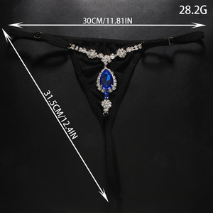 Stonefans Nuovo Stile Perizoma Bikini con Cuore di Strass Blu, Catena per il Corpo in Lega con Cristalli Dorati, <span class=keywords><strong>Sexy</strong></span>, per Discoteca, Regalo - Product Image 5