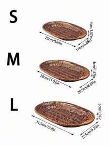 Bandeja de servicio de ratán natural vietnamita ecológica Premium, Diseño Artesanal sofisticado para frutas y verduras para la cena - Product Image 3