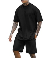 Ensemble t-shirt et short d'été pour hommes 2 pièces t-shirts à col ras du cou ensemble de shorts décontractés M-3XL ensembles de t-shirts baggy sérigraphiés