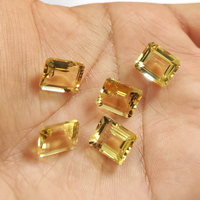 Citrine naturelle de haute qualité, 12x10mm, rectangulaire, facettée, jaune, pierres précieuses en vrac, polies, taillées, 6,3 carats, trou percé, pour bijoux DIY