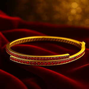 Manchette grenat Bracelet en argent sterling 925 avec pierres précieuses Bijoux faits à la main pour femmes Cadeau bijoux élégant - Product Image 6