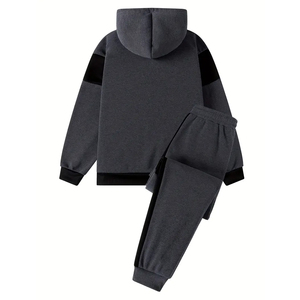 Ensembles de survêtements cargo pour hommes pantalon de jogging à fermeture éclair 2 pièces vêtements de sport de fitness et de course vêtements décontractés survêtement cargo - Product Image 2