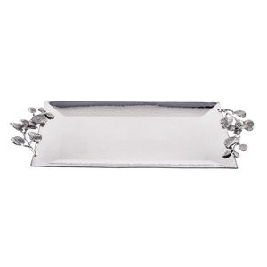 Poignée attrayante parfaite pour la décoration intérieure et le service de collations plateau de serveur plateau décoratif en laiton martelé fabriqué à la main en vente - Product Image 6