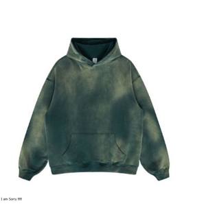 Sweat à capuche avec logo personnalisé des fabricants Heavy Weight Basics Cotton Blended Distressed Embroidery Tie Dye Hoodie Men - Product Image 2