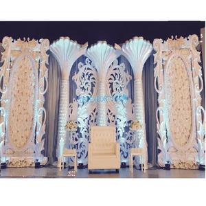 Espectacular Decoración de Escenario Blanco para la Noche de Bodas, Decoración de Escenario para la Noche de Recepción de Bodas, Estilo Canadiense, Escenario de Boda Blanco, EE. UU. - Product Image 1