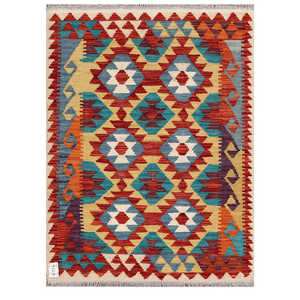 Tapis Kilim d'Afghanistan Maimana 114 x 84 cm, décoration murale - Product Image 1
