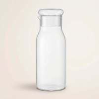Carafe en verre borosilicate transparente de 950 ml pour la table de chevet, idéale pour les fêtes