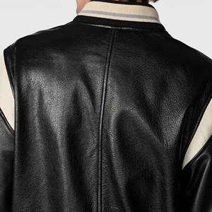 100% vestes universitaires de qualité supérieure pour hommes authentiques col montant avec logo avant toile deux tons prix raisonnable - Product Image 6