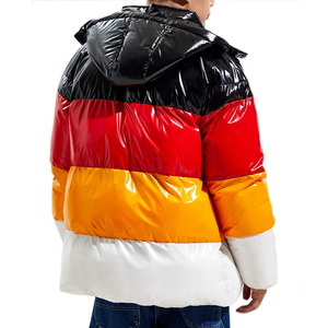 Men Outdoor Sports <b>Puffer</b> <b>Jackets</b> Standard Warm <b>Waterproof</b> Canvas Zipper Front Logo <b>Hooded</b> Winter <b>Jacket</b> - Product Image 4