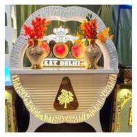 Comptoir Chaat en acier inoxydable avec présentoir en verre Chariot à collation pour restauration de rue indienne pour restaurant d'événement de mariage