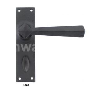 Poignée de porte à levier en fer lisse noir poignée décorative pour la maison cuisine salle de bain salon chambre porte utilisation - Product Image 6