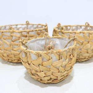 Jardinières suspendues décoratives faites à la main Artex Dong Thap fabriquées à partir de jacinthes d'eau et de joncs de mer paniers tissés naturels Vietnam - Product Image 6