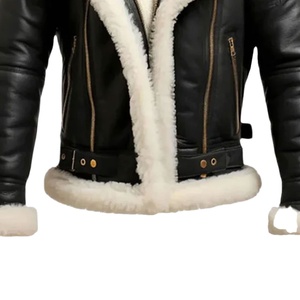 100% chaquetas de cuero de piel de oveja B3 genuina personalizada ajuste holgado transpirable cómodo Ne moda B3 chaquetas de cuero para hombres 2026 - Product Image 5