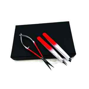 Pince à épiler de Noël Collection Rouge Blanc Pince à sourcils durable Pince à sourcils pointue inclinée personnalisée avec ciseaux à sourcils - Product Image 4