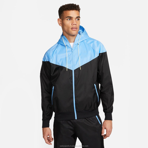 OEM Wholesale Men's Hooded <b>Jacket</b> & Windbreaker Custom Logo Printed Sportswear for Fitness Gym <b>Workout</b> Designer Tracksuit - Product Image 2