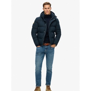 Venta al por mayor OEM ODM invierno chaqueta acolchada con capucha para los hombres cálido acolchado al aire libre a prueba de viento Vintage moda Casual entrenamiento deportivo - Product Image 1