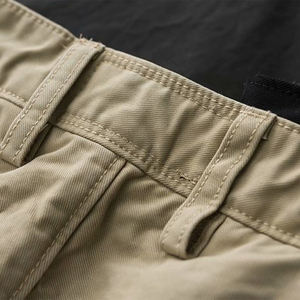 Factory Custom Summer Khaki Golf <b>Shorts</b> for Men 100% Polyester Eco-Friendly Mid <b>Waist</b> <b>Elastic</b> Closure Casual <b>Chino</b> Cargo - Product Image 4