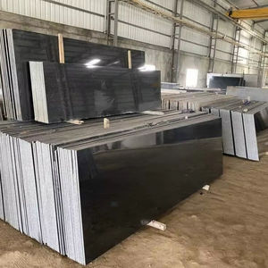 Latest Collection Premium Modern Big Slab Absolute Black Indian Granite Stone Slab Polished Bulk Quantity Price for Sale - Product Image 1