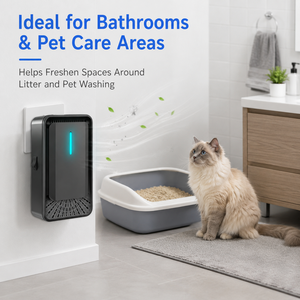 Ioniseur d'air anti-odeurs pour animaux domestiques, mini purificateur d'air ABS avec indicateur lumineux, couverture <span class=keywords><strong>de</strong></span> 10m² pour chambre d'animaux, maison, chambre à coucher, <span class=keywords><strong>salle</strong></span> <span class=keywords><strong>de</strong></span> <span class=keywords><strong>bain</strong></span> - Product Image 1