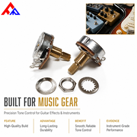 Haute stabilité 3 broches CTS le même A500K B500K A250K B250K potentiomètre et potentiomètre en cuivre pour guitare électrique basse