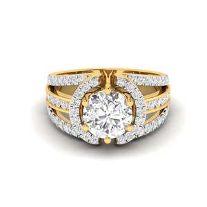 Bague solitaire en diamant taille ronde Elysian 2,00 carats, couleur F, clarté VS, diamant cultivé en laboratoire, en or 14 carats, pour occasions spéciales et soirées. - Product Image 2