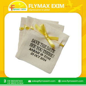 Meilleure qualité 100% pur coton avec cordon fourre-tout cadeau de mariage sacs à provisions en vente - Product Image 2