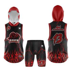 Precio al por mayor personalizado sublimación impresión sin mangas transpirable de talla grande de secado rápido ropa deportiva con capucha 7v7 bandera uniforme de fútbol - Product Image 1