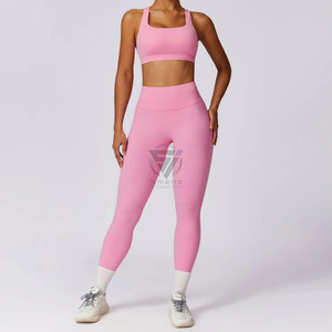 OEM Women's Sexy Sports Bra & Shorts Set-Spandex/Polyester Breathable Quick Dry Backless Design for Gym Yoga & Fitness Workouts - Product Image 1