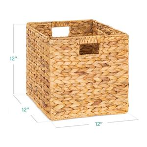 Cesta de almacenamiento tejida de artesanía vietnamita, canasta de almacenamiento de decoración, canasta plegable de agua Jumbo vietnamita - Product Image 1