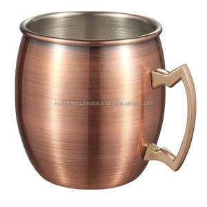 Tasse de mule de Moscou en acier inoxydable de haute qualité la plus vendue pour les verres avec couvercle nouvelles tasses de vodka en cuivre incroyables - Product Image 6