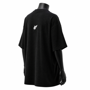 T-shirt noir surdimensionné personnalisé, motif abstrait œil-fleur, streetwear, coton, tee-shirt homme, impression artistique minimaliste, haute qualité - Product Image 5