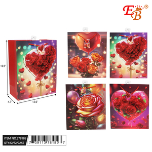 12.6 "X16.9" X4.7 "ถุงของขวัญวันวาเลนไทน์72ชิ้น/ดีไซน์รูปหัวใจที่หรูหราและโรแมนติกสำหรับคนพิเศษของคุณ - Product Image 1