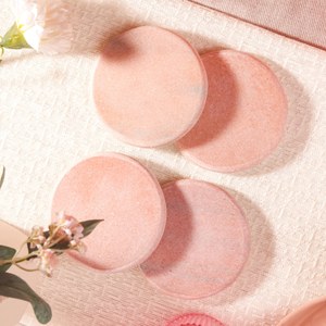 ชุดจานรองแก้วหินอ่อน 4 ชิ้น ทำด้วยมือจากหินธรรมชาติ สำหรับตกแต่งบ้าน - Product Image 1