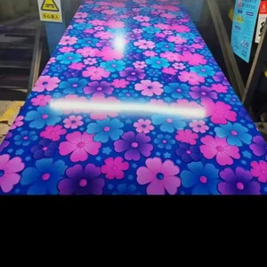 แผ่นเหล็กชุบสังกะสี ppgi แผ่นเหล็กม้วนโลหะเคลือบก่อนลายดอกไม้สำหรับตกแต่ง - Product Image 1