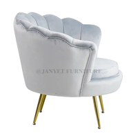 Canapé individuel en velours coquille, confortable, luxe, moderne, salle à manger, salon, fauteuil nordique