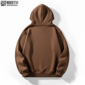 Sudadera holgada con capucha de algodón Streetwear Sudadera con capucha unisex de gran tamaño Fabricante de algodón orgánico de peso pesado Sudadera con capucha en relieve - Product Image 4