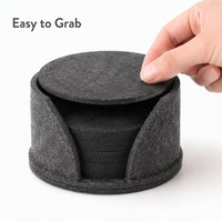 Sous-verre rond en feutre 3 mm, tapis de tasse non tissé, dessous de tasse, protection de table résistante à la chaleur pour café, thé et boissons