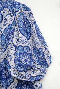 Haute popularité femmes col en V manches midi imprimé floral décontracté élégant robe courte vêtements femmes robes décontractées robe femmes ensembles - Product Image 4