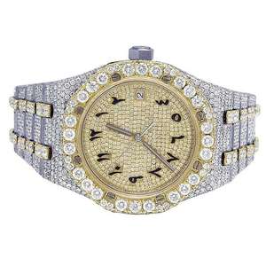 Reloj de Diamantes Moissanite de Acero Inoxidable de Alta Gama, Correa Brillante con Aspecto Helado, Movimiento ETA Duradero, Perfecto para una Declaración de Moda, Cuarzo - Product Image 6