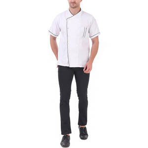 Chaqueta de chef de manga corta personalizada para hombre, nueva moda, uniformes de restaurante y bar, abrigo de cocina de hotel - Product Image 1