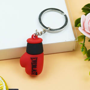 Gantungan Kunci Sarung Tinju Simulasi Kustom, <span class=keywords><strong>Mini</strong></span> Pendant Karet Lunak PVC untuk Promosi Acara - Product Image 4