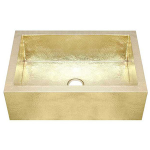 อ่างล้างมือทองเหลืองสุดหรูสีทองสำหรับห้องครัวโรงแรมและร้านอาหารในราคาขายส่ง - Product Image 3